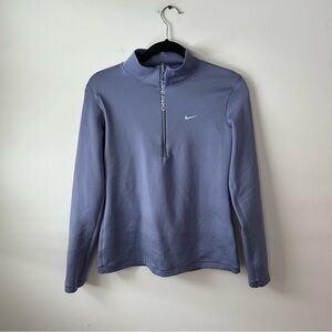 Nike Pro Dri-Fit 1/4 Zip Athletic Top Purple Lilac Women's Med Cold Weather